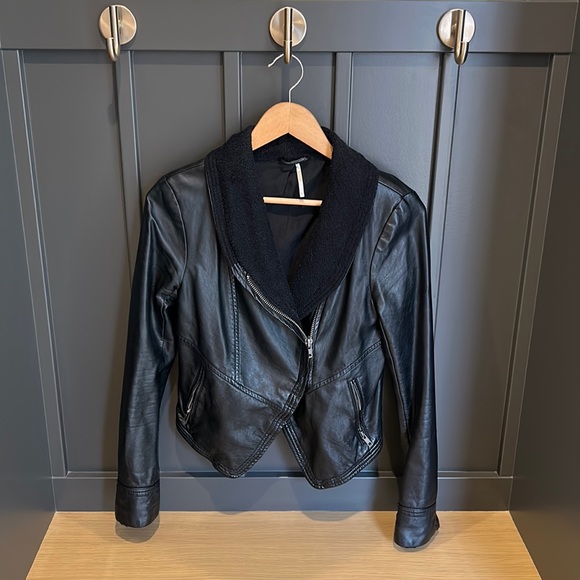 Free People Jackets & Blazers - Free People vegan leather jacket
